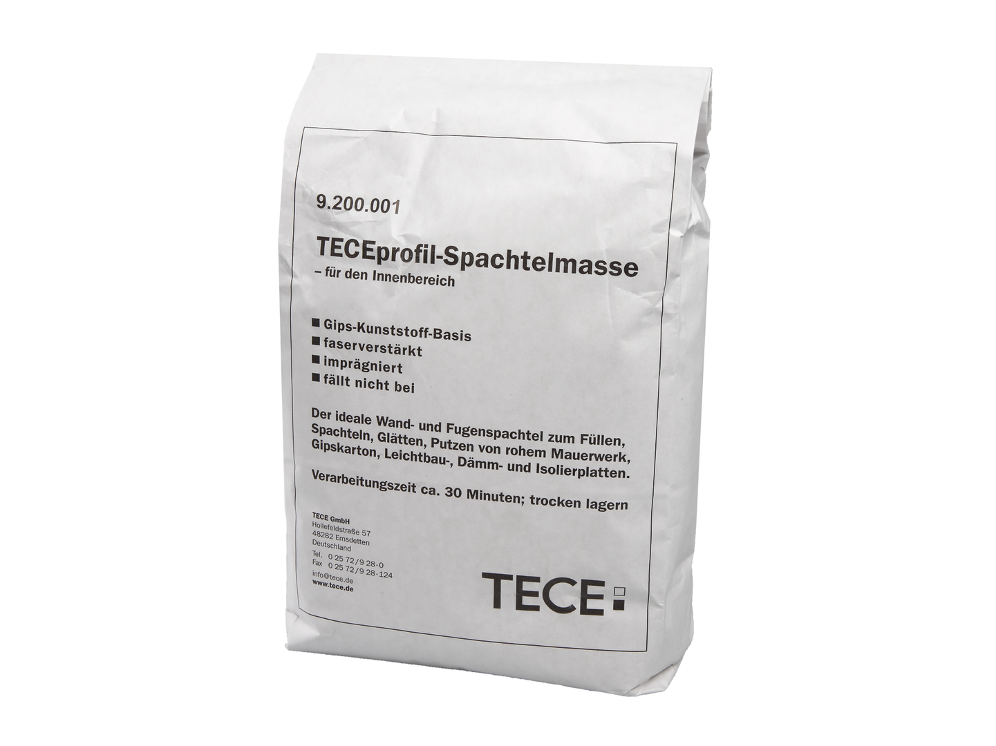 TECEprofil Spachtelmasse imprägniert, 5 kg Sack TECEprofil Spachtelmasse imprägniert, 5 kg Sack