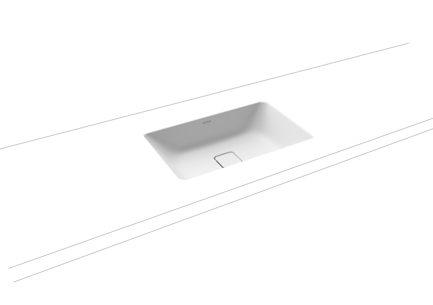 KA WB CONO UNTERBAUWASCHTISCH Mod.3087, 569x382mm,alpinweiß matt,PEFF,AD,oÜL
