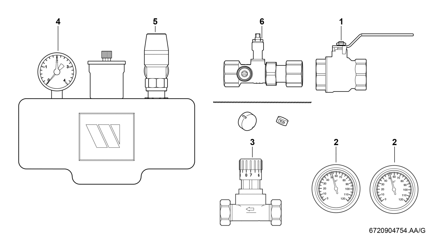 BOSCH Zubehör Solewärmepumpen Nr. 1121 Heizkreissystempaket