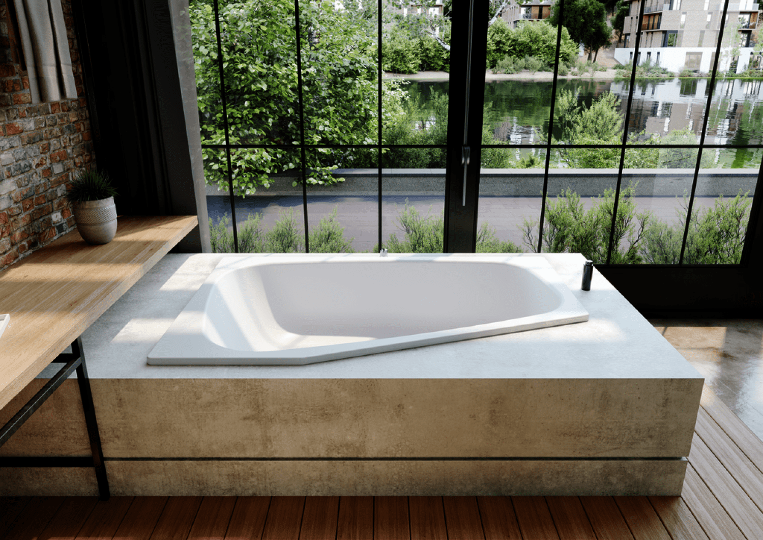 KA BW PLAZA DUO RECHTS Mod.190,1800x1200 mm,pergamon