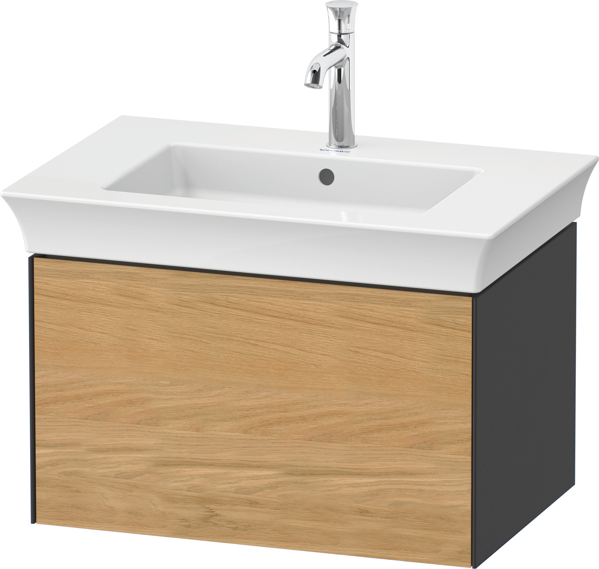 Duravit WTU White Tulip wandh.,1 Auszug 410x684x458mm, Eiche N.M/Graphit Sdm
