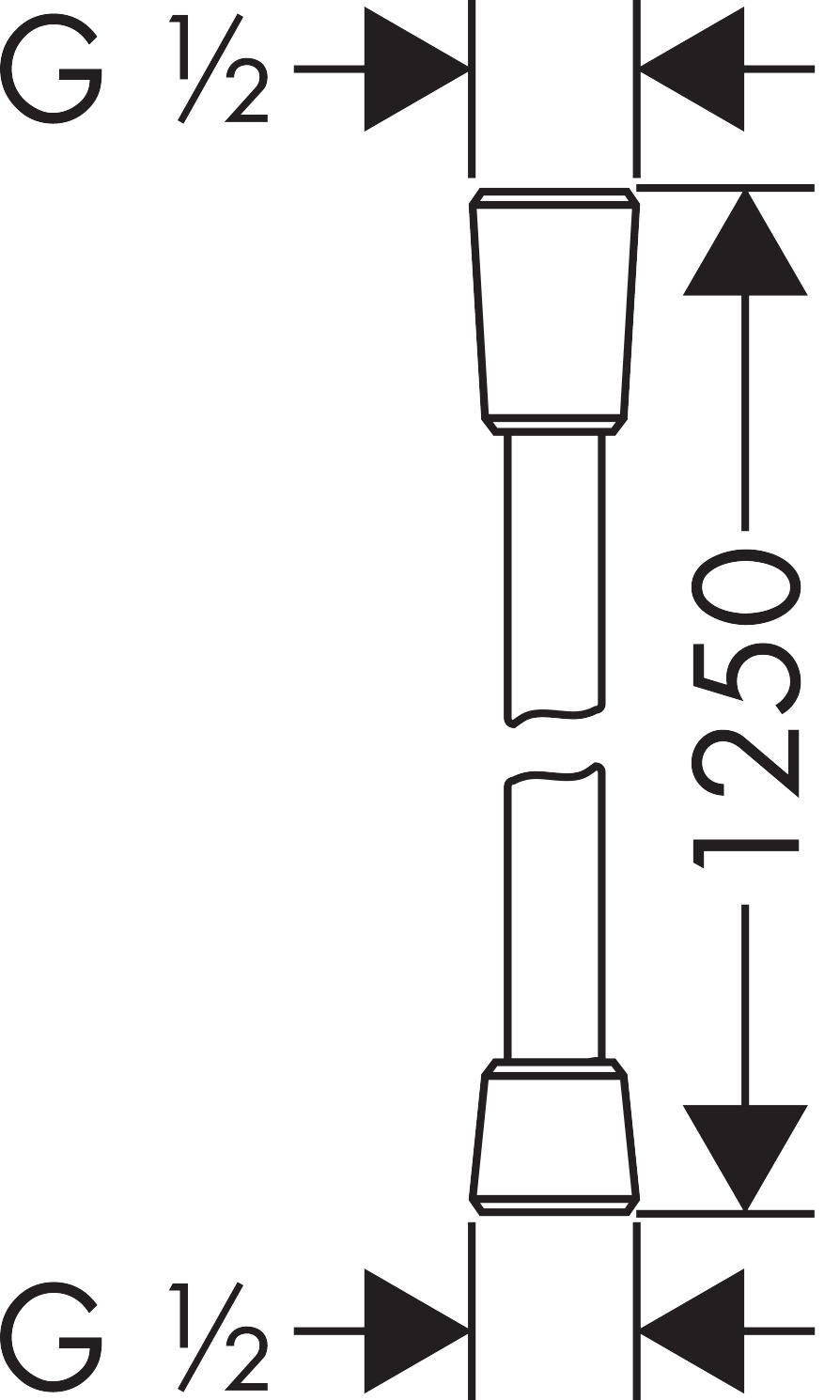 Hansgrohe Brausenschlauch Comfortflex 1250mm chrom Hansgrohe Brausenschlauch Comfortflex 1250mm chrom