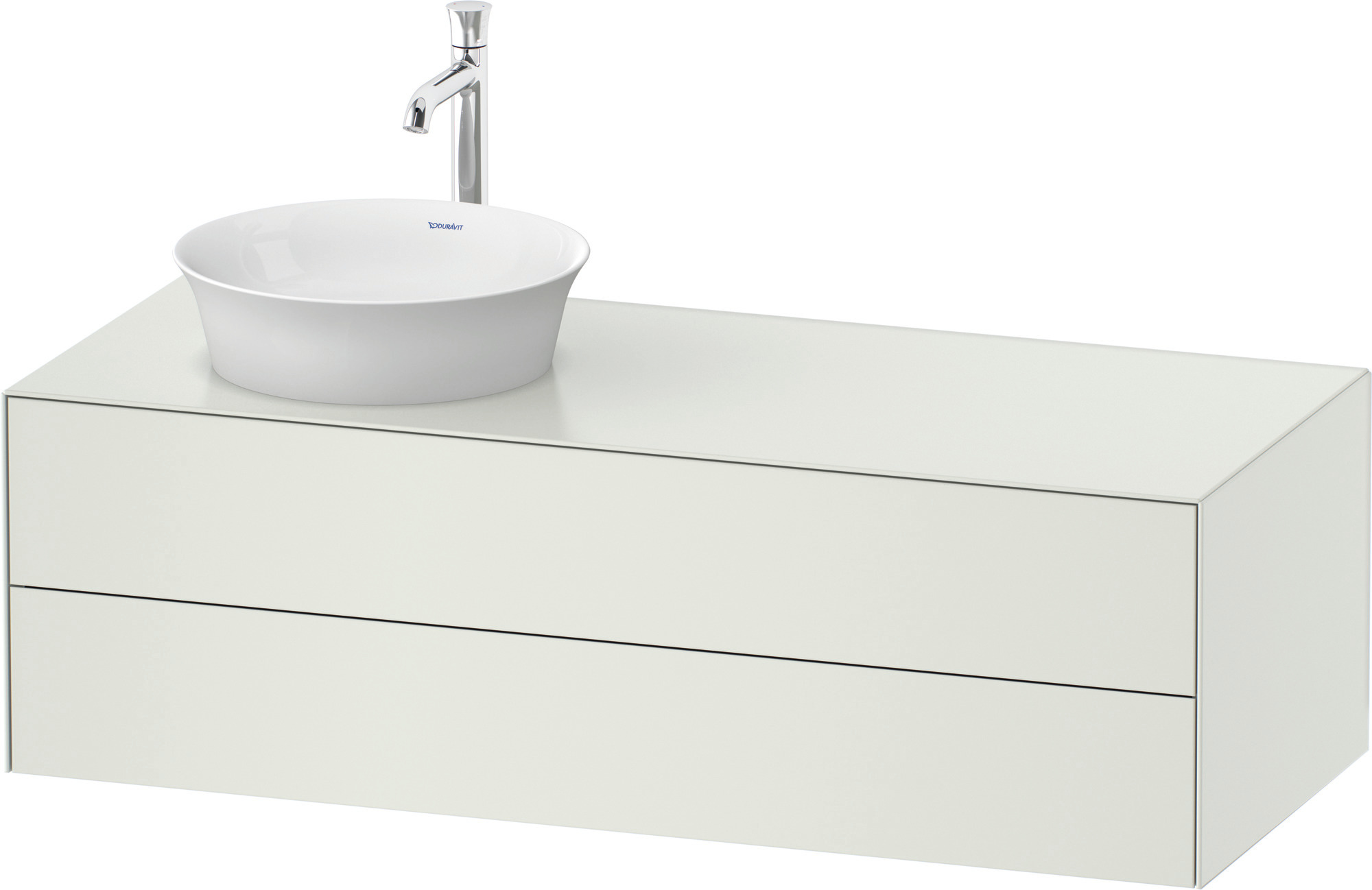 Duravit WTU White Tulip wandh,2 SchKa,B li. 408x1300x550mm, Weiß Seidenmatt ohne ES