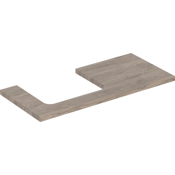 Geberit ONE WT-Platte, Ausschnitt li, für AWT 105x3x47cm, Nussbaum hickory