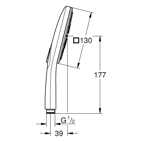 GROHE Handbrause RSH 130 SmartActive Cube 26582 3 Strahl 8,5l cool sunrise