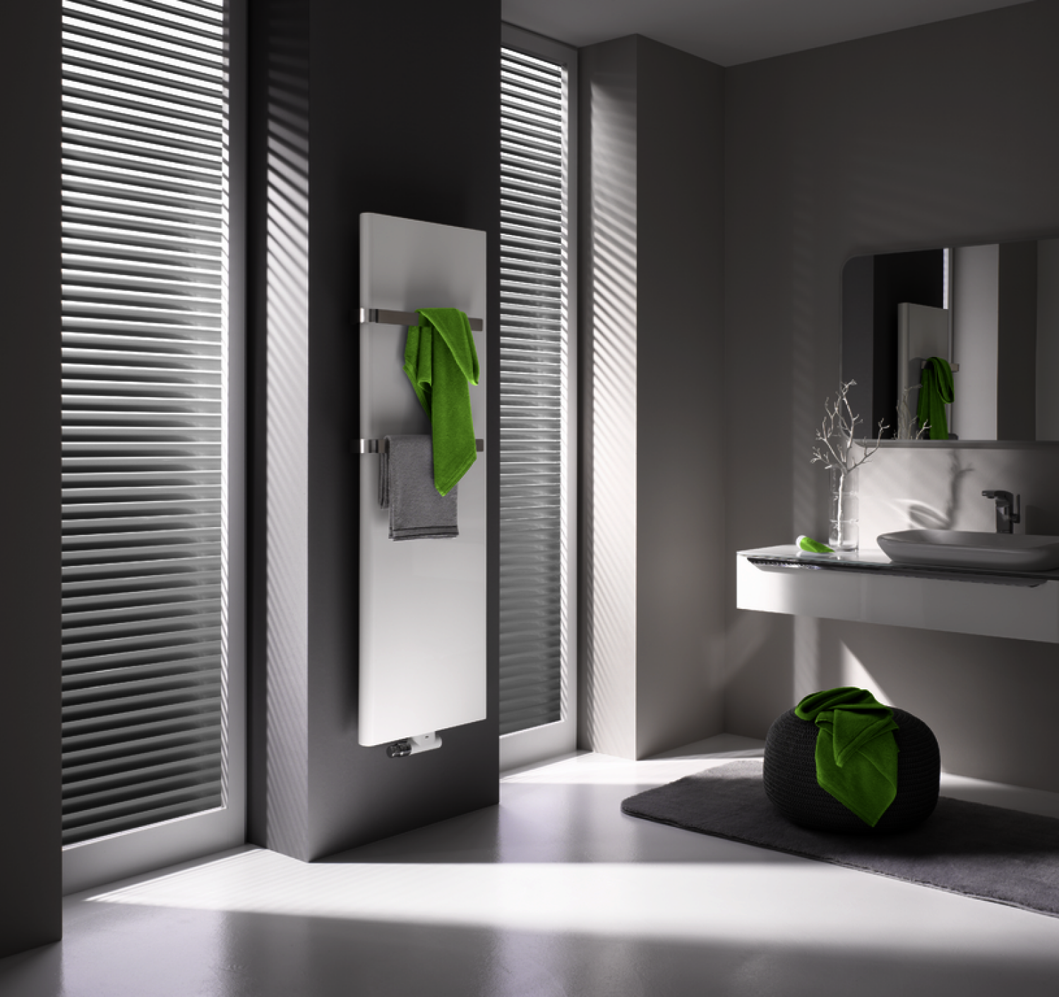 Kermi Pateo BH 1725x66x600mm QN1406, circonsilber