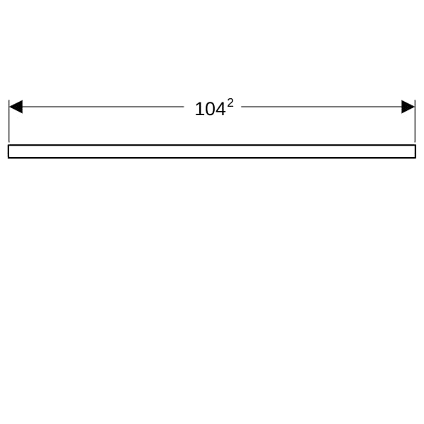 Geberit ONE WT-Platte, Ausschnitt re, für AWT 105x3x47cm, Eiche
