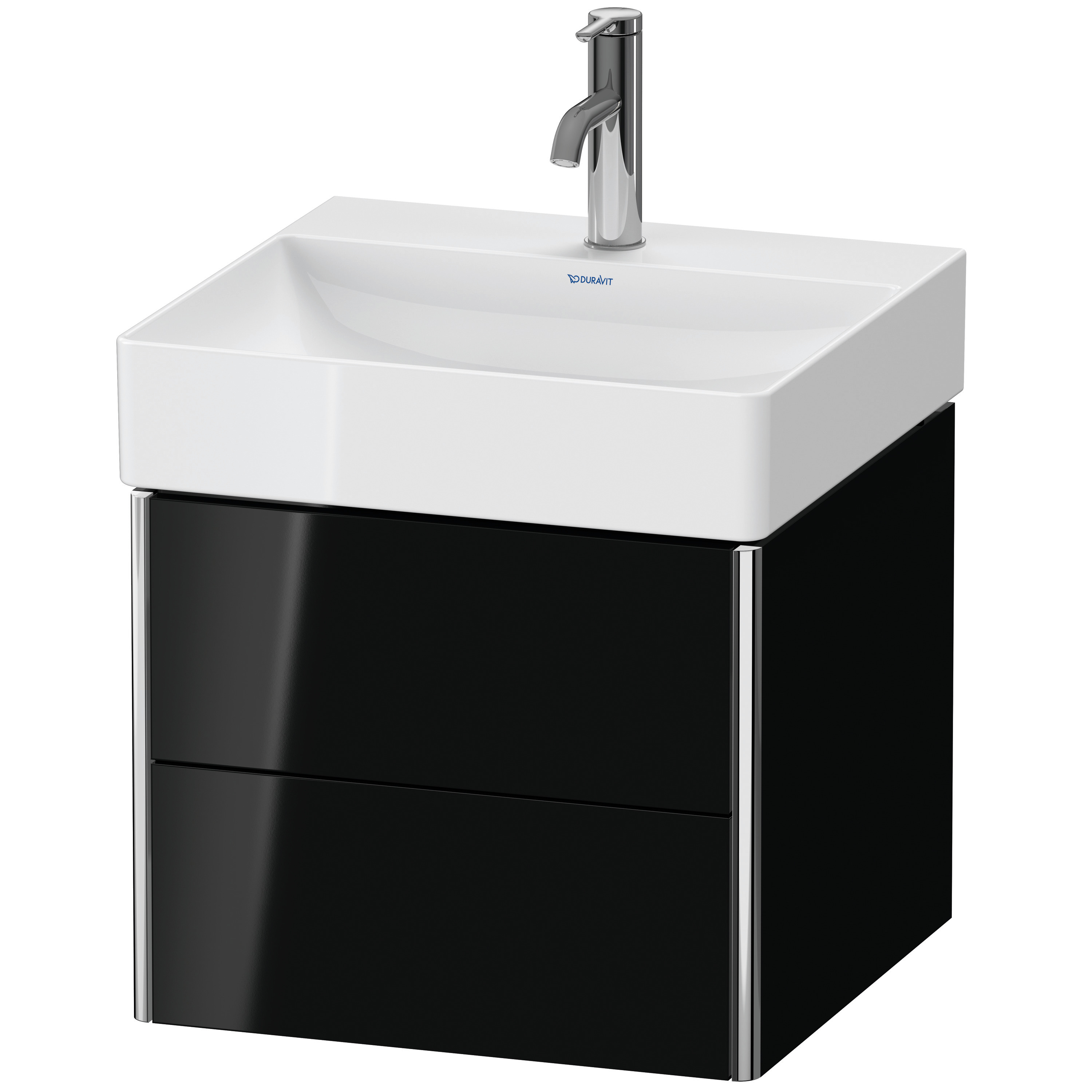 Duravit WTU XSquare wandhängend,397x484x460mm 2Schubkästen,schwarz hochglanz