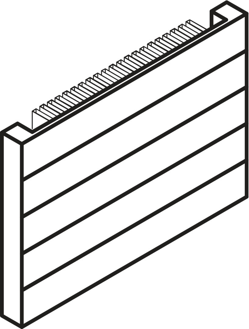 Kermi V-Heizwand HHV11 BH630x61x2000 QN1660,weiß,6bar,m.Abd.,Ausf. re,LH120