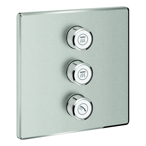 GROHE 3-fach UP-Ventil Grohtherm Smart Control 29127 FMS eckig supersteel