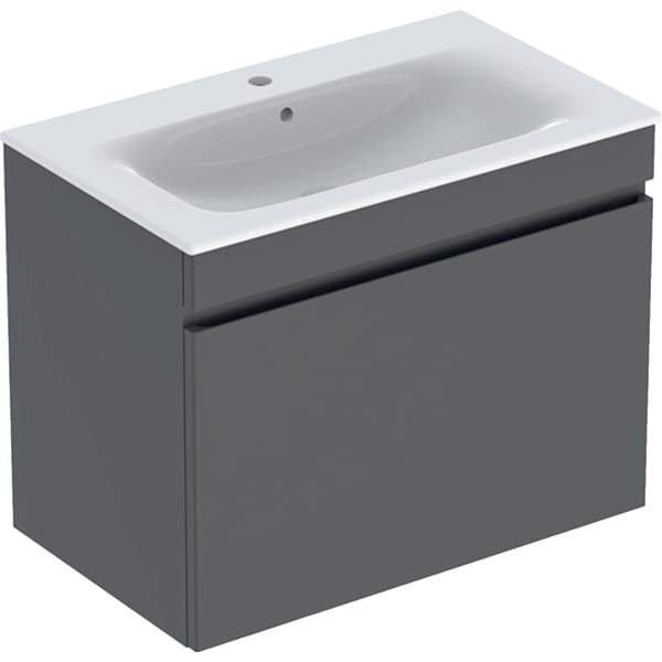 Geberit Renova Plan Set MWT m. US, 1 Schubl. 80x62,2x48cm, lava/KeraTect