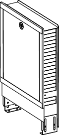 TECEfloor Komfort Verteilerschrank UP 110, Breite 540 mm