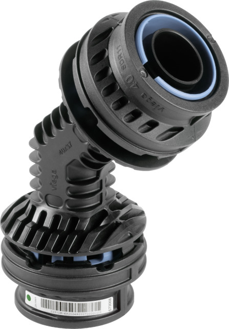 Viega Bogen 45 Grad mit SC Geopress K 9726TW in 63mm Kunststoff