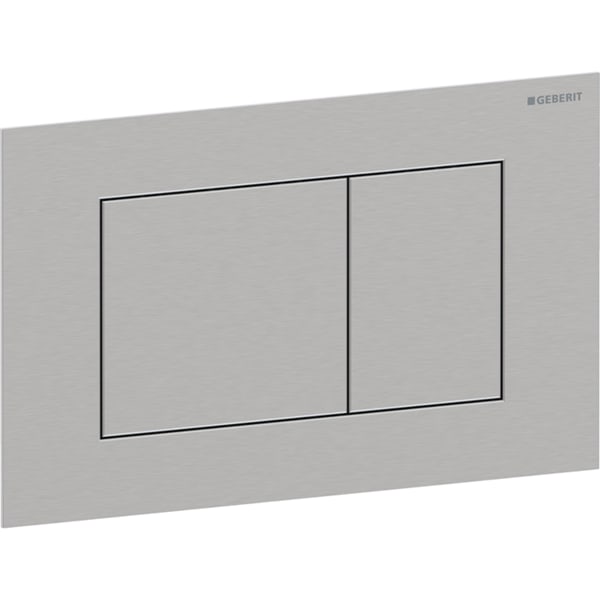 Geberit Sigma40 BetPl., eckig, f. 2-Mengen-Sp gebürstet, Etc