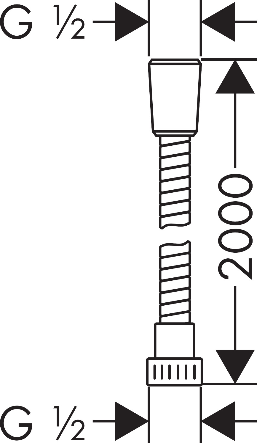 Hansgrohe Brausenschlauch Metaflex C 2000mm chrom