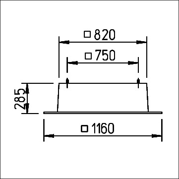 Helios FDS 500/560/630 Flachdachsockel aus GFK
