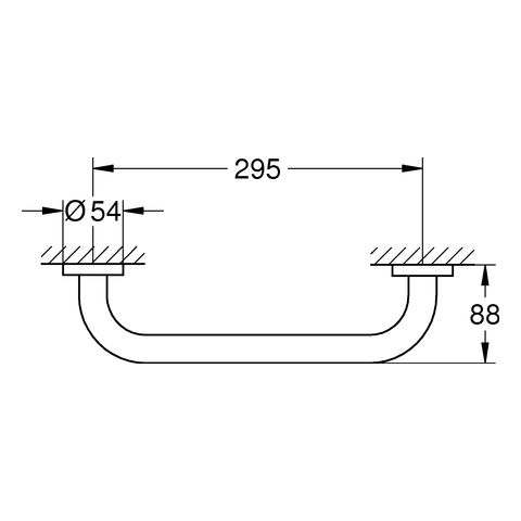 GROHE Wannengriff Essentials 40421_1 295mm hard graphite gebürstet