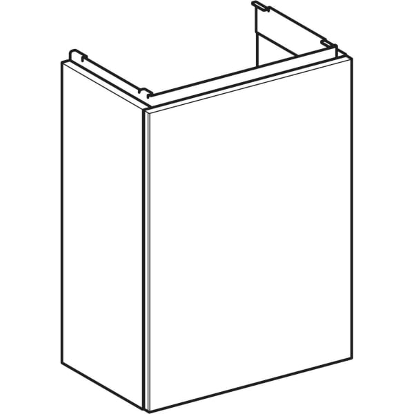 Geberit Acanto US für HWB B:40cm, m. 1 Tür lava matt/Glas lava