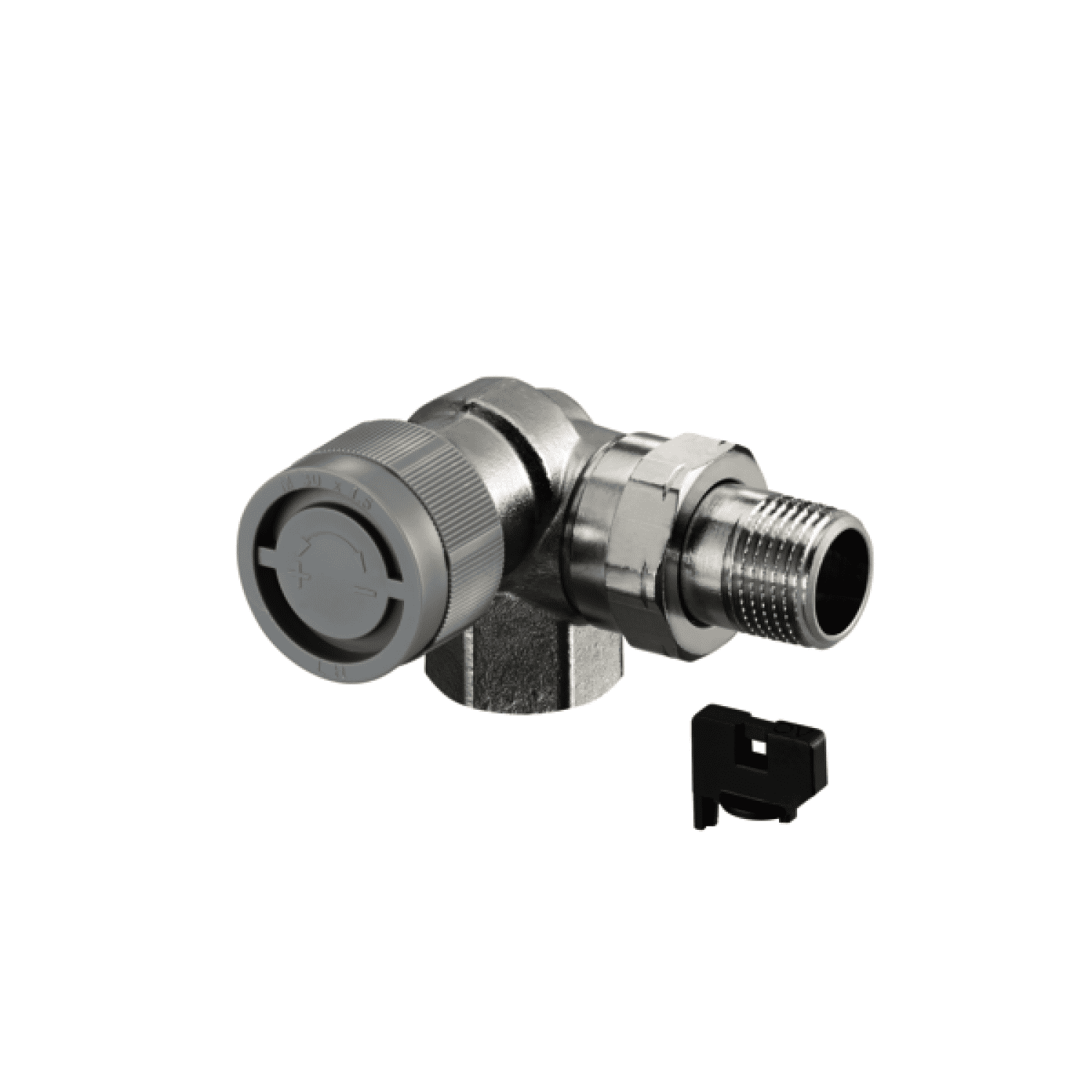 OVENTROP-Thermostatventil "AQ" DN10, Winkeleck links, mit "Q-Tech"