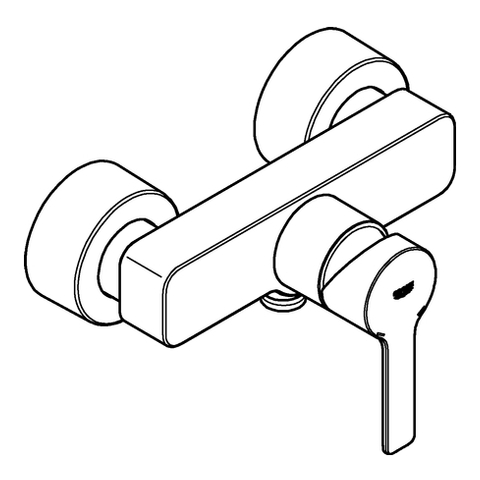 GROHE EH-Brausebatterie Lineare 33865_1 Wandmontage supersteel