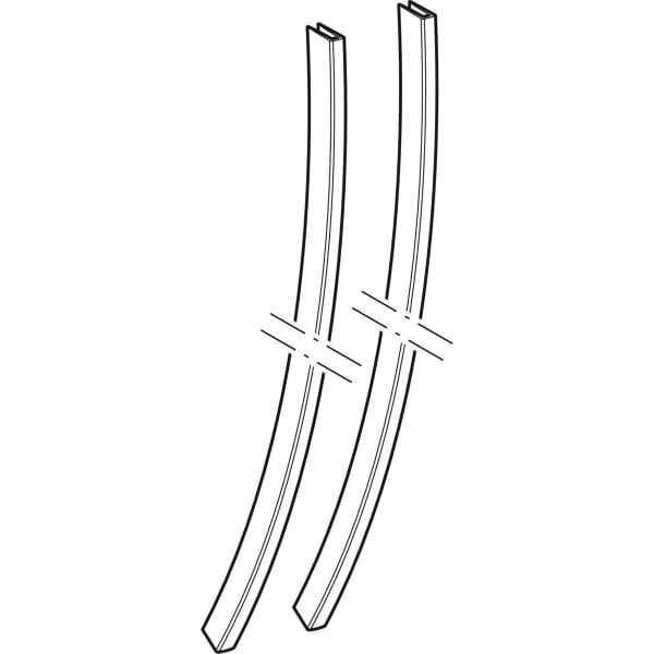 Geberit Set Antirutschstreifen f. Geberit AquaClean 8000,weiß-alpin