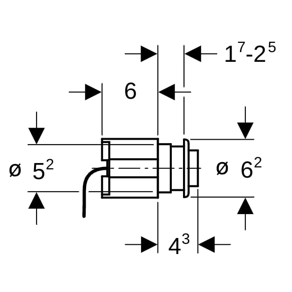 Geberit Drücker zu WC-Strg. mit pneumatischer Sp-Ausl. 1-Mengen-Sp. weiß-alpin