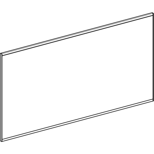 Geberit Option Plus LSP, eckig, direkte Bel. u. ind. Bel., 135x70x3,5cm, swm/alu elox