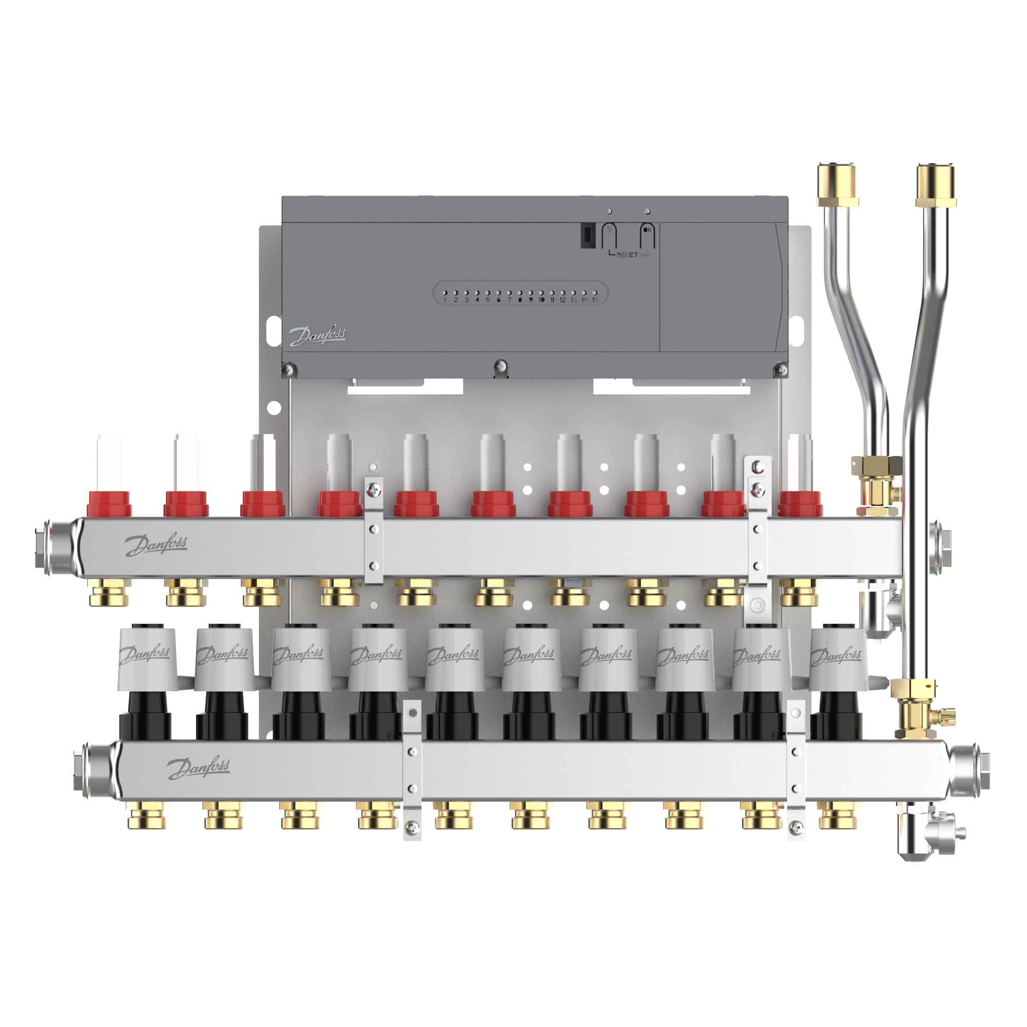 Danfoss Heizkreisverteiler Typ SGCi 10 HK u. Icon2 Hauptregler, TWA-A 230V