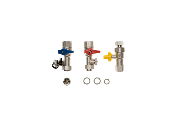 Brötje Absperrset DN20/25 Durchgang für Gas/Heizung VL+RL f. WGB 38 Brötje Absperrset DN20/25 Durchgang für Gas/Heizung VL+RL f. WGB 38