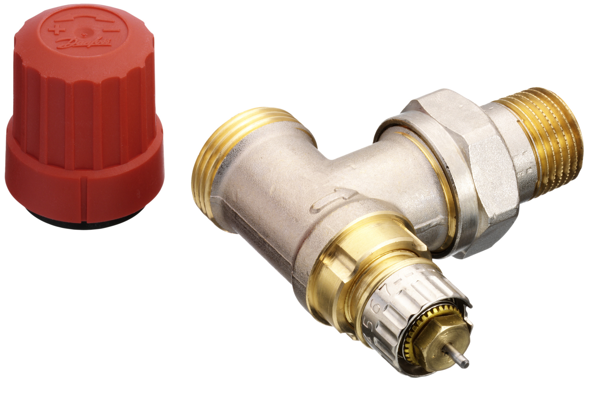 Danfoss Ventilgehäuse RA-N 15 G 3/4 AG, Eck, matt vernickelt