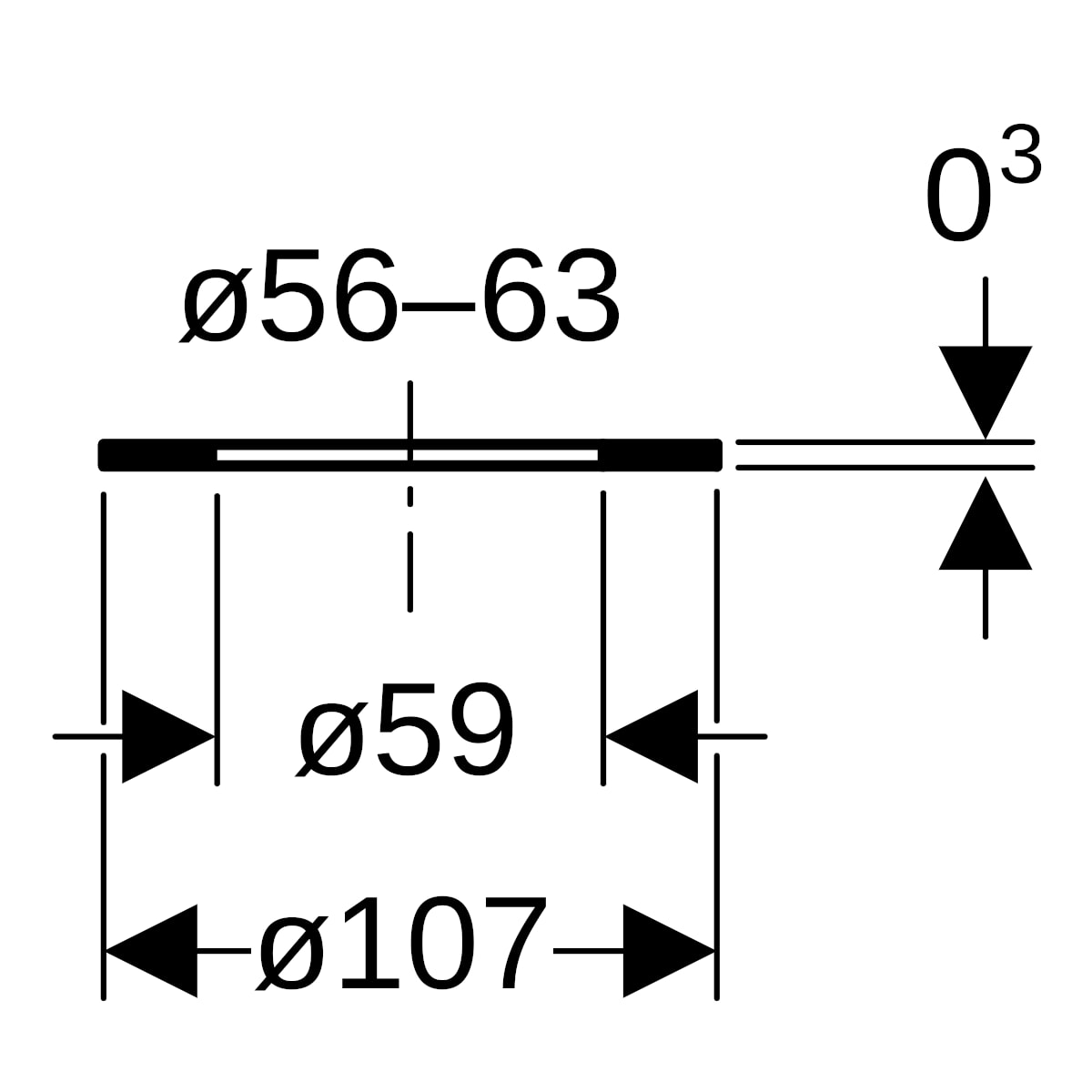 Geberit PE Flanschdichtung di59x3