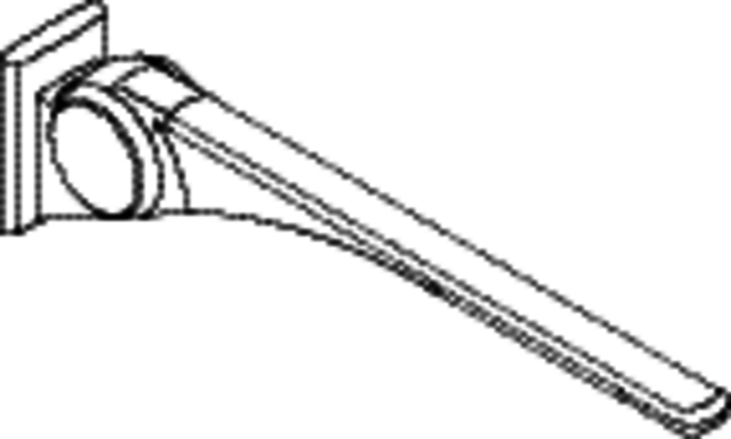 HEWI Stützklappgriff Basic,850 mm weiß hochgl.- weiß matt