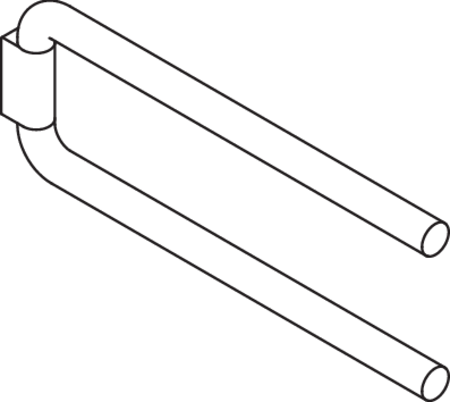 HEWI Handtuchhalter Ser 477, zweiarmig rubinrot