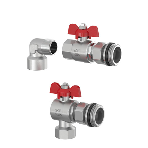 Flamco Verteileranschluss-Set BASIC senkr. DN25 G1i x G1a MS vern.