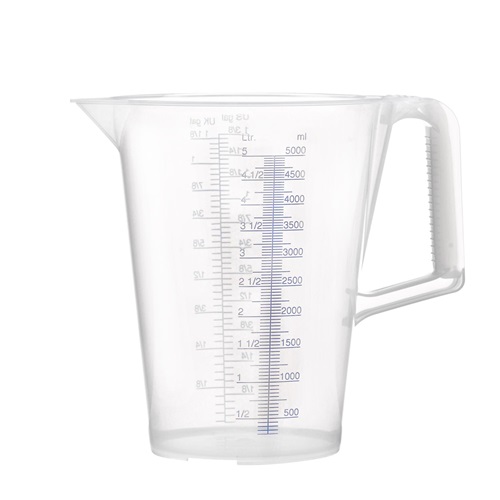 Messbecher 5l blau bedruckte Skala PP PRESSOL Messbecher 5l blau bedruckte Skala PP PRESSOL