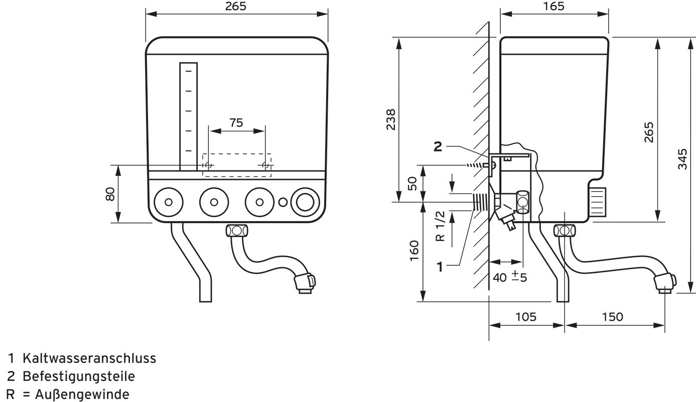 Vaillant VEK 5 L weiss Elektro-Kochendwassergerät wandhängend Vaillant VEK 5 L weiss Elektro-Kochendwassergerät wandhängend
