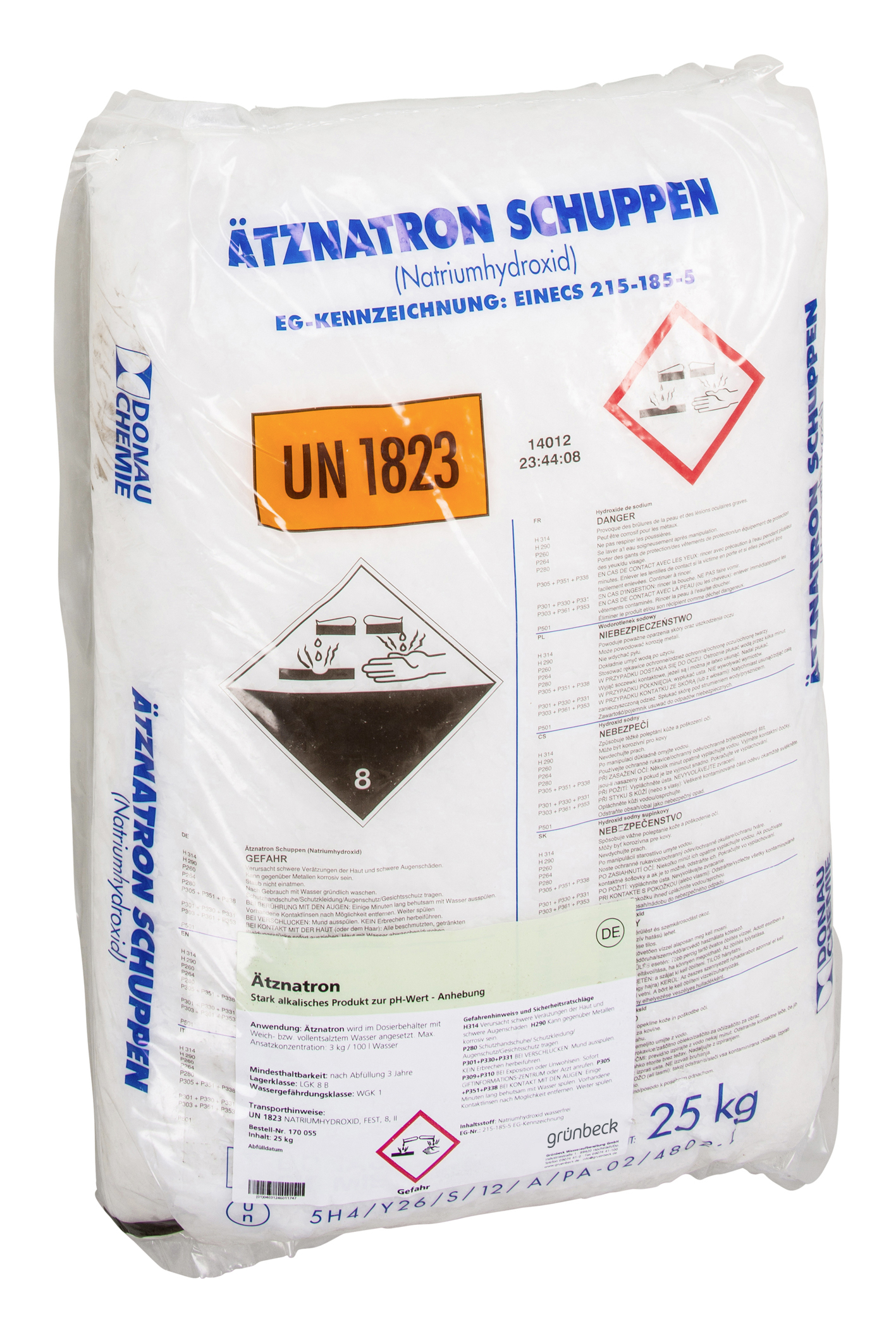 Gruenbeck Ätznatron (schuppenförmig) 25 kg-Sack