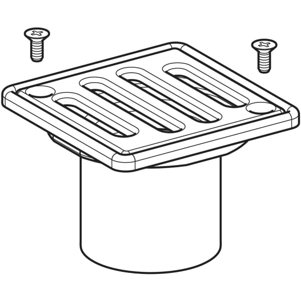 Geberit Rost verschraubt, 8 x 8cm