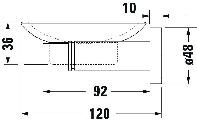 DU D-Code Seifenschale Pos Links Chrom