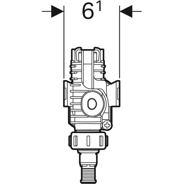 Geberit Typ 380 Füllventil, WA seitlich 3/8", Nippel aus Messing, für UP-SPK