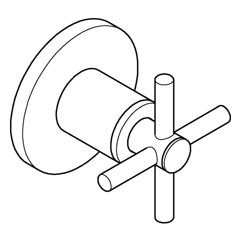GROHE UP-Ventil-Oberbau Atrio 29396 Kreuz-Griff cool sunrise gebürstet