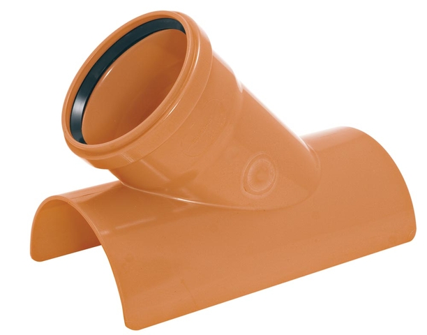 airfit Klebeabzweig 45 Grad, DN 160/125 aus PVC-U