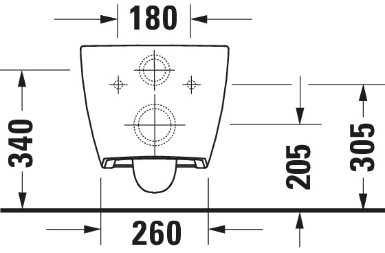 DU Wand-WC Design Classics Viu Compact 480mm, Weiß Tiefspüler,riml.,Durafix,HYG