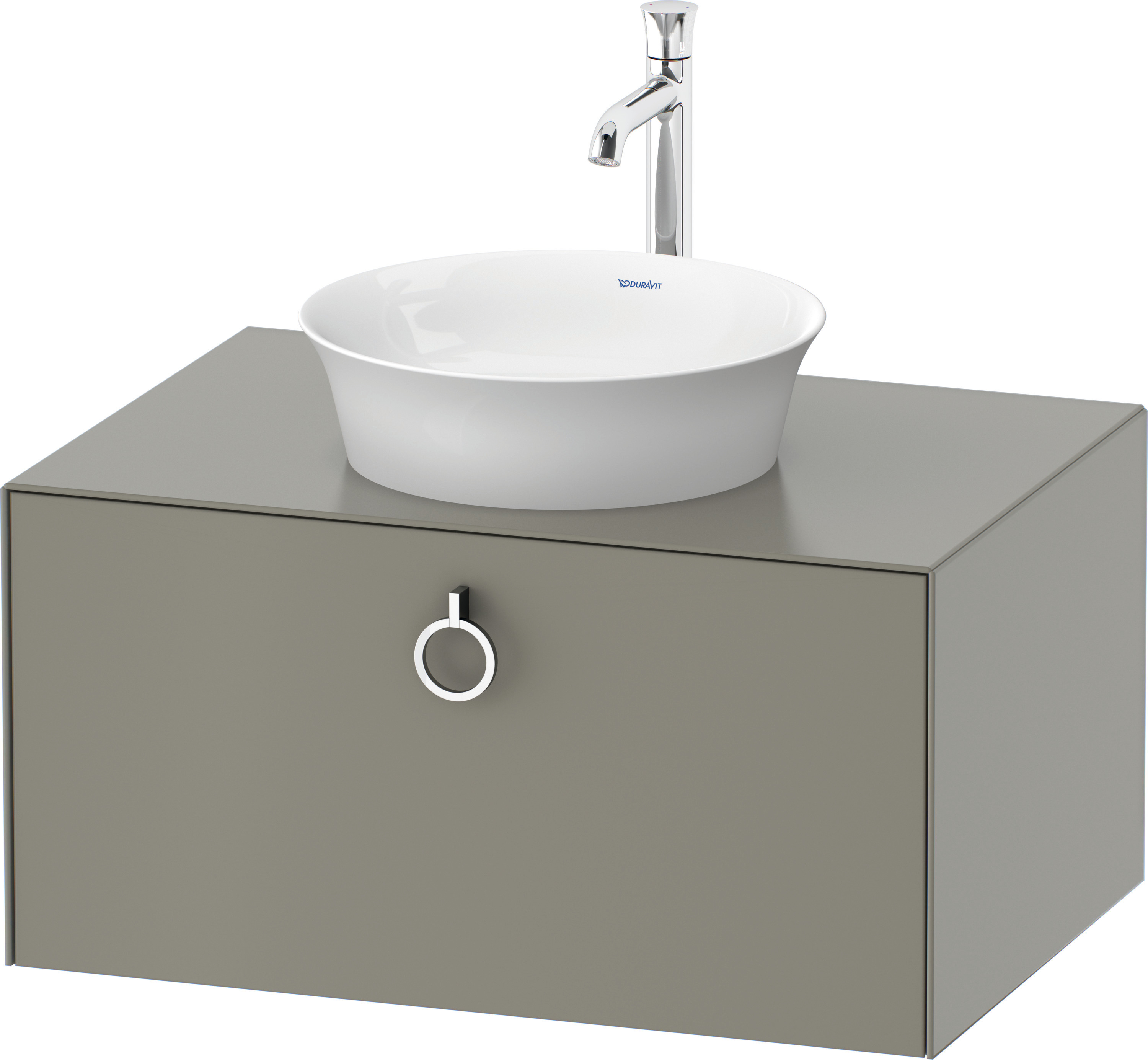 Duravit WTU wandh. White Tulip,1 Ausz.,mit Griff,408x800x550,Steingrau Seidenmatt