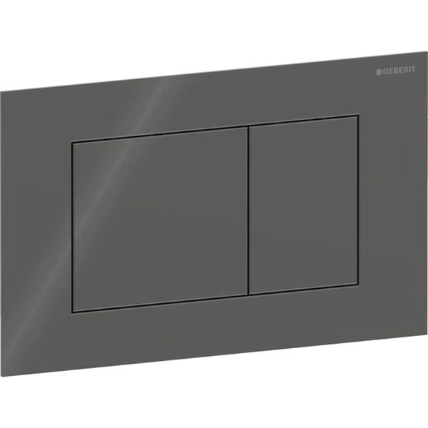 Geberit Sigma40 BetPl., eckig, f. 2-Mengen-Sp lava, Glas
