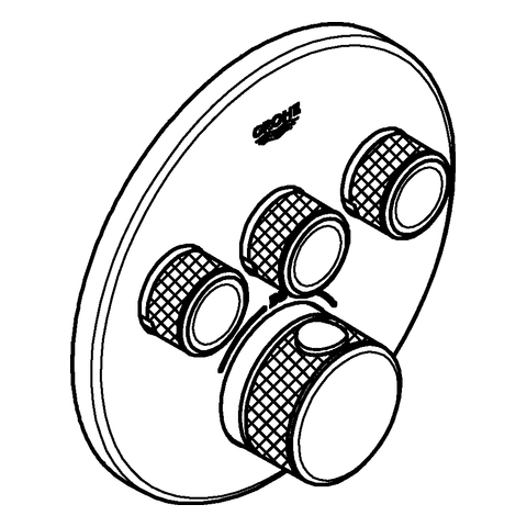 GROHE Thermostat Grohtherm SmartControl 29121 FMS rund 3 ASV cool sunrise