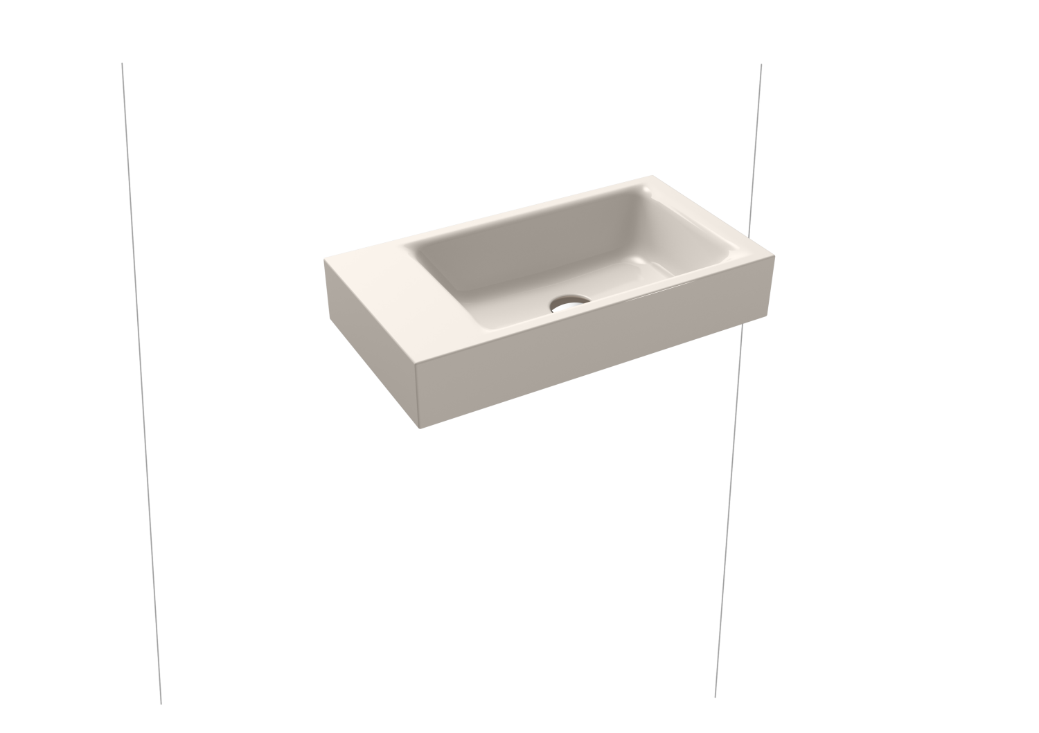 KA WB PURO WAND-HANDWASCHTISCH Mod.3162, 550x300mm,pergamon,links,PEFF,AD,oÜL