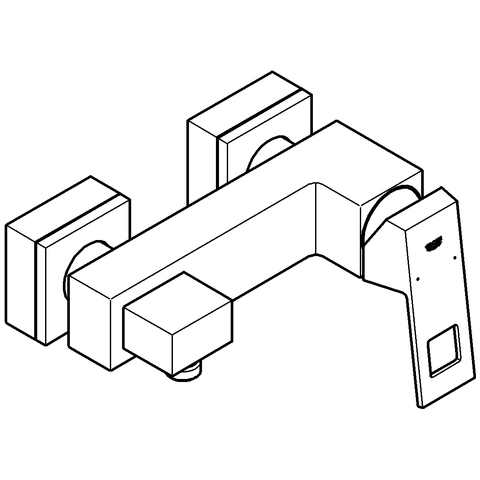 GROHE EH-Brausebatterie Eurocube 23145 Wandmontage eigensicher chrom