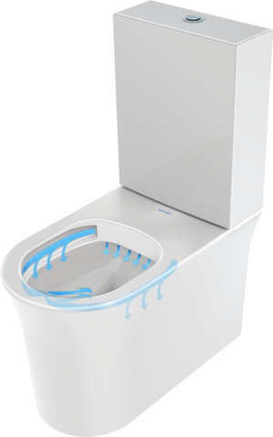 Duravit SWC Kombi White Tulip, 650mm, Weiß rimless, Tiefspüler