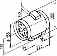 Helios MV EC 160 Multivent Rohrventilator EC 1-PH 2-stufig, DN 160